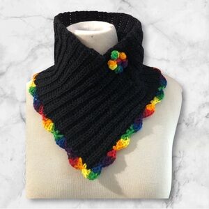 Colorful Handmade Crochet cowl scarf